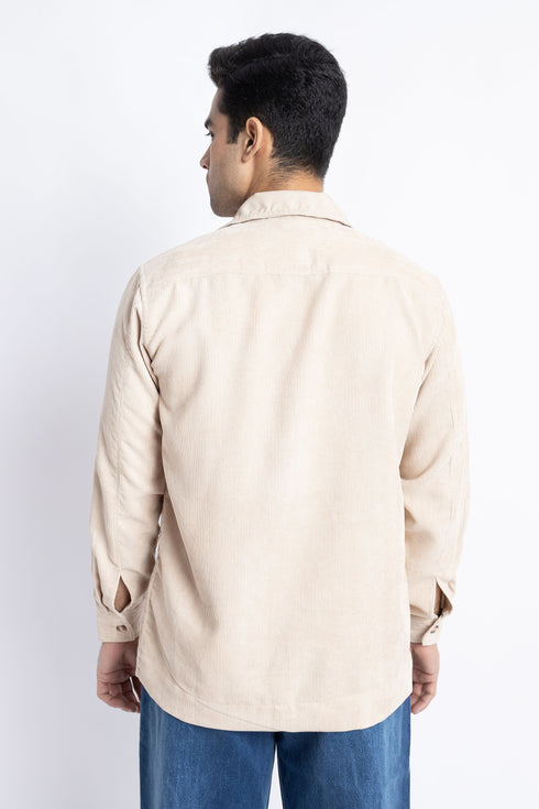 The Beige Corduroy Shacket