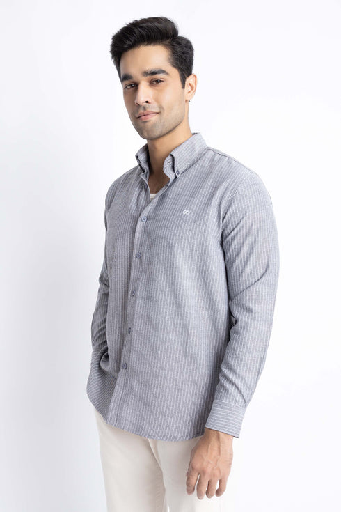 The Grey Pinstripe Regular Fit Shirt