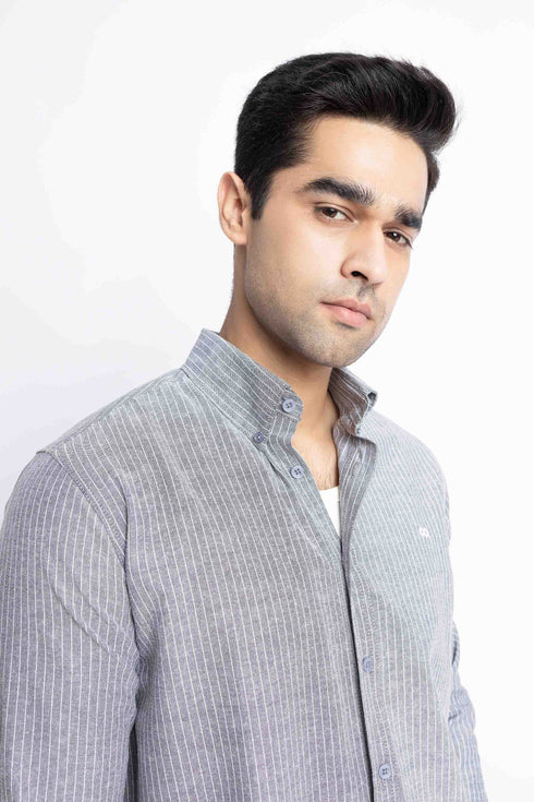 The Grey Pinstripe Regular Fit Shirt