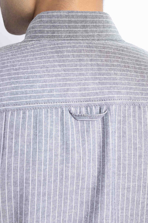 The Grey Pinstripe Regular Fit Shirt