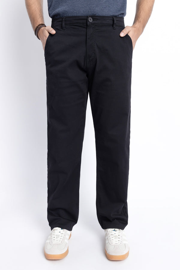 The Black Loose Fit Chinos