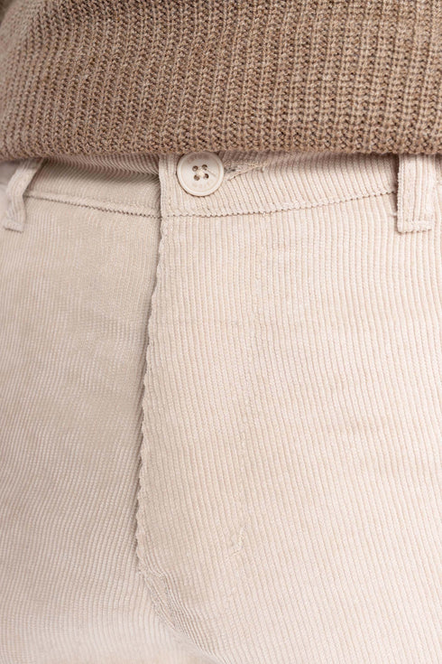 The Oatmeal Corduroy Tapered Fit Pants