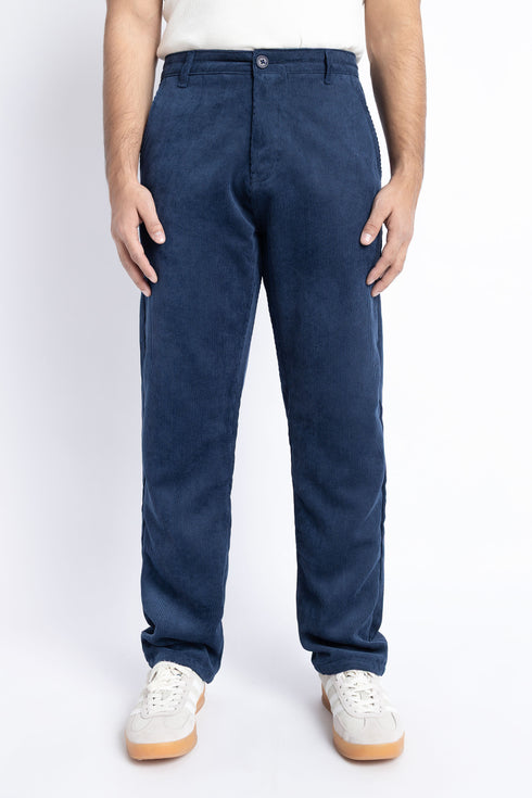 The Navy Corduroy Tapered Fit Pants