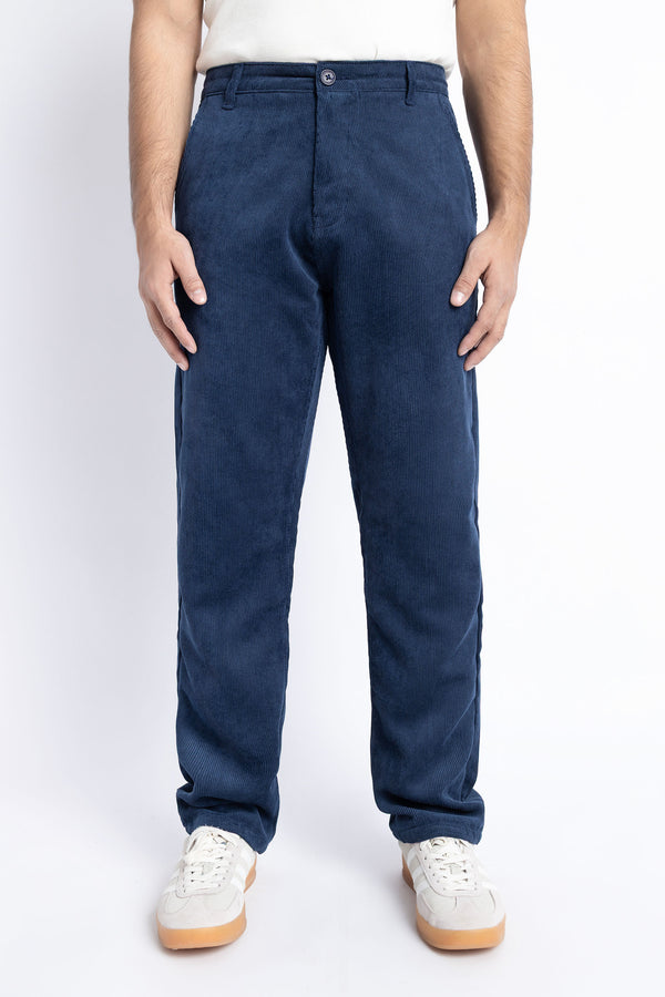 The Navy Corduroy Tapered Fit Pants