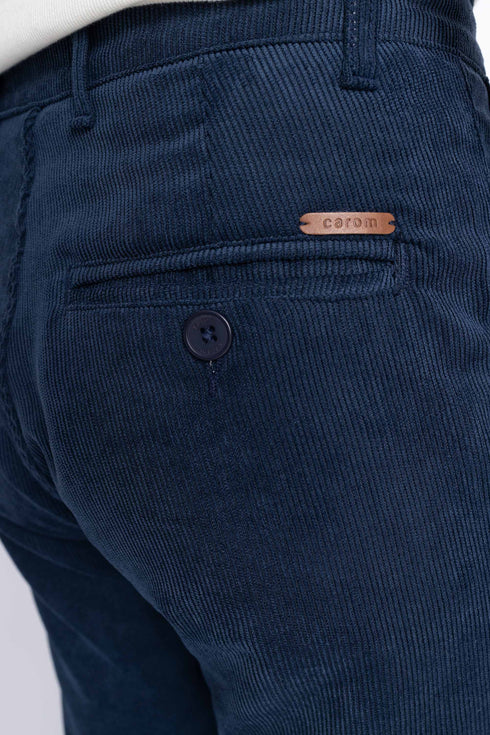 The Navy Corduroy Tapered Fit Pants