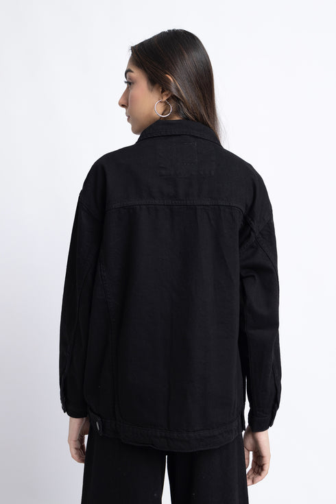 The Black Oversized Denim Jacket
