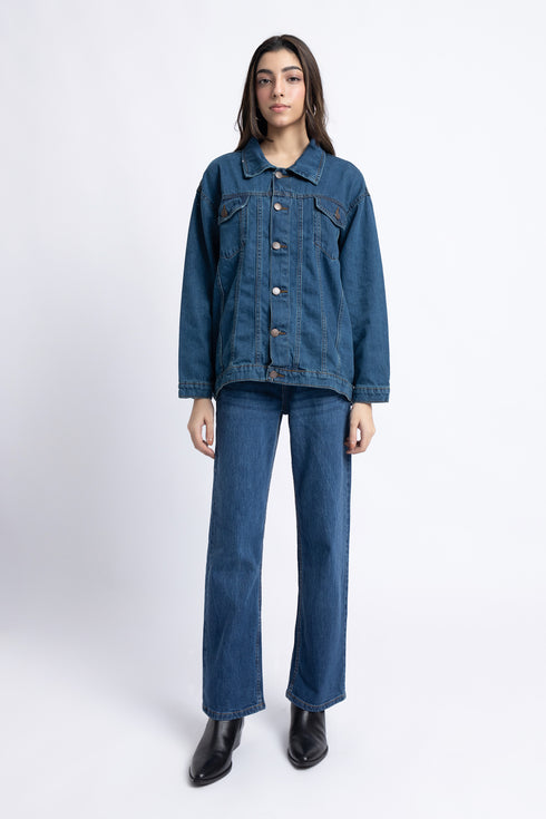 The Mid Wash Oversized Denim Jacket