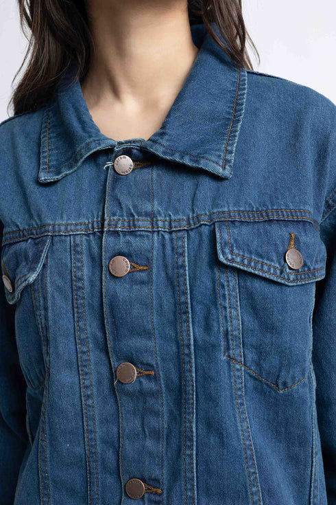 The Mid Wash Oversized Denim Jacket