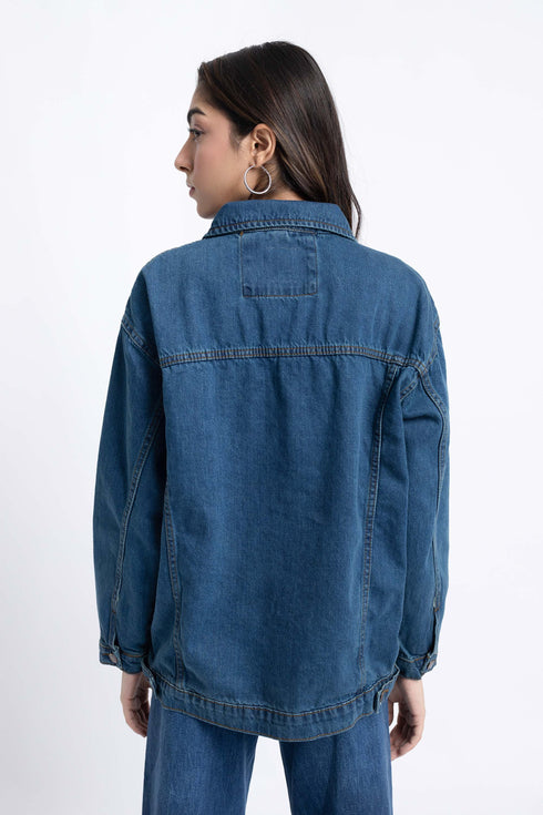 The Mid Wash Oversized Denim Jacket