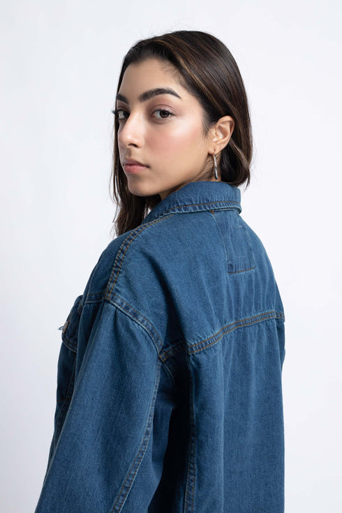 The Mid Wash Oversized Denim Jacket