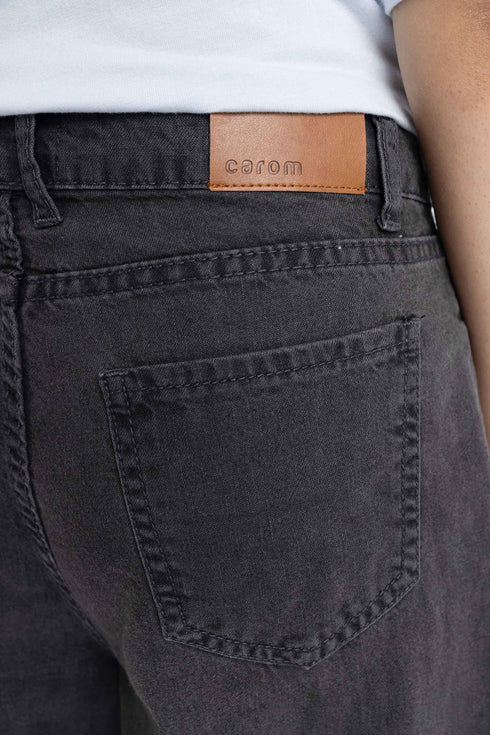 The Charcoal Wide Leg Jeans