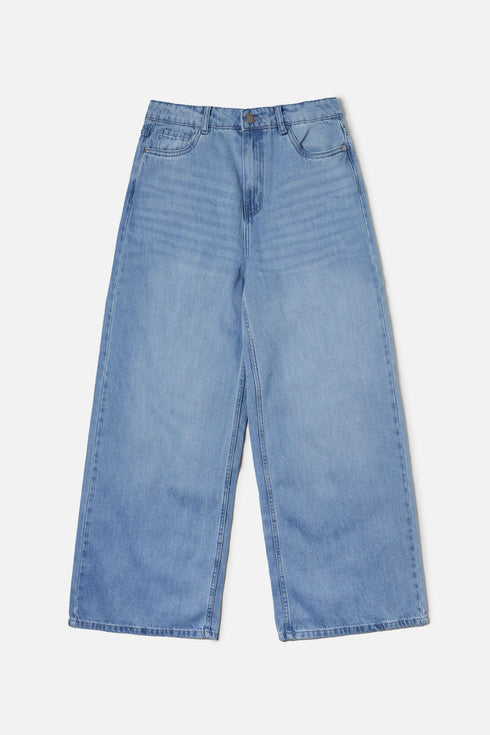 The Mid Wash Wide Leg Jeans