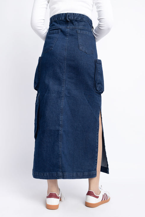 The Denim Cargo Skirt