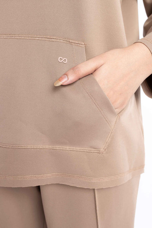 The Mocha Scuba Oversized Hoodie