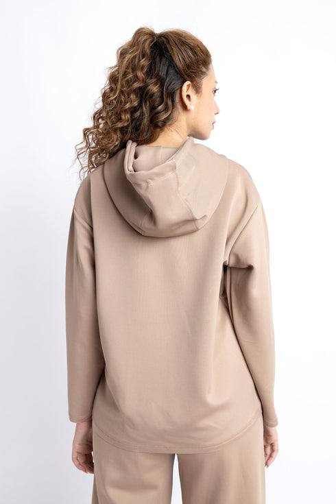 The Mocha Scuba Oversized Hoodie