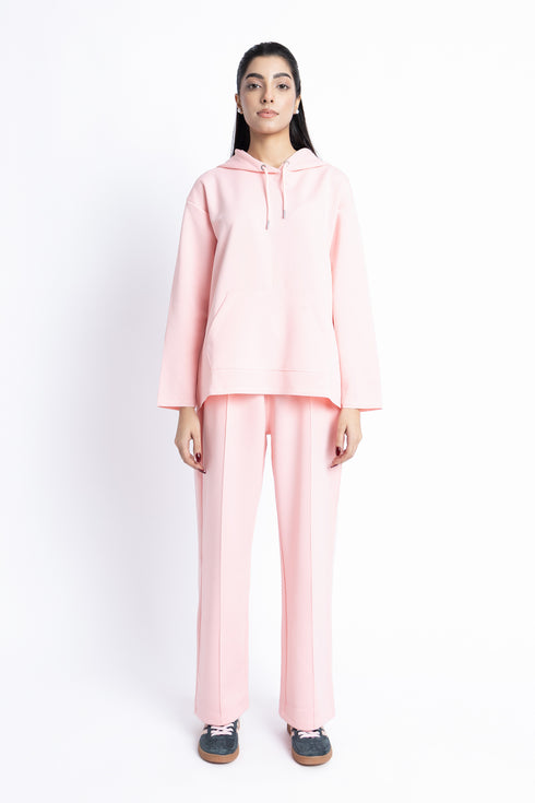 The Candy Pink Scuba Pullover Hoodie