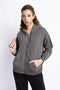 The Grey Oversized Zipper Hoodie