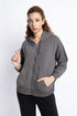 The Grey Oversized Zipper Hoodie