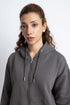 The Grey Oversized Zipper Hoodie