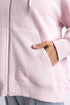 The Primrose Pink Oversized Zipper Hoodie