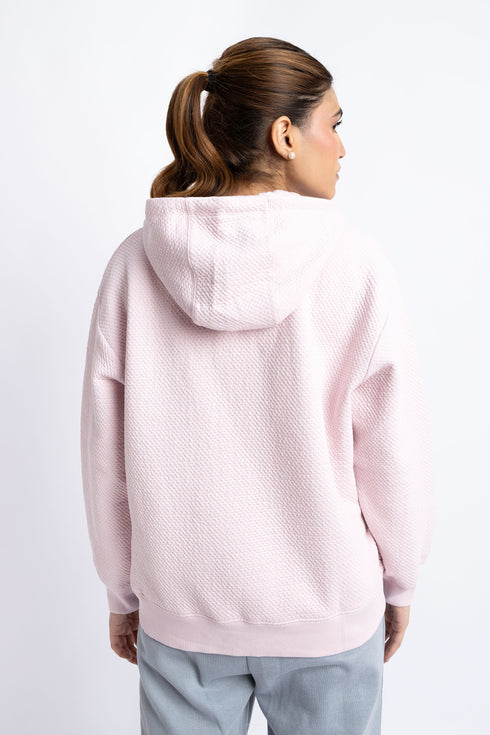 The Primrose Pink Oversized Zipper Hoodie