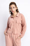The Tea Pink Boxy Crop Shirt