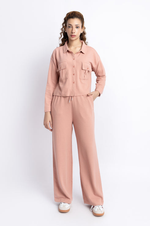 The Tea Pink Boxy Crop Shirt