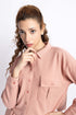The Tea Pink Boxy Crop Shirt