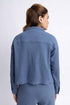 The Blue Boxy Crop Shirt