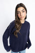 The Diamante Navy Sweater