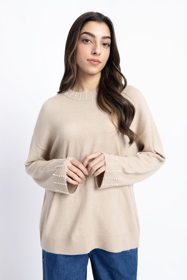 The Pearl Embellished Sweater