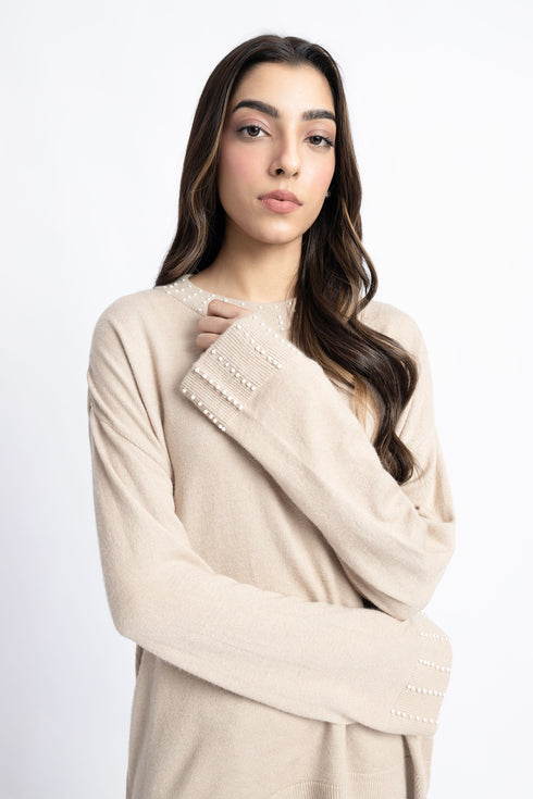 The Pearl Embellished Sweater