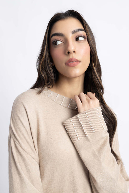 The Pearl Embellished Sweater