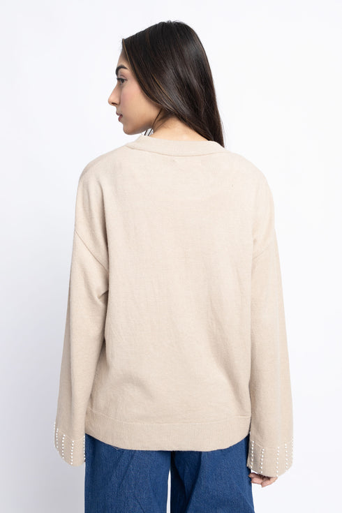 The Pearl Embellished Sweater