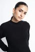 The Black Fitted Mock Neck Sweater