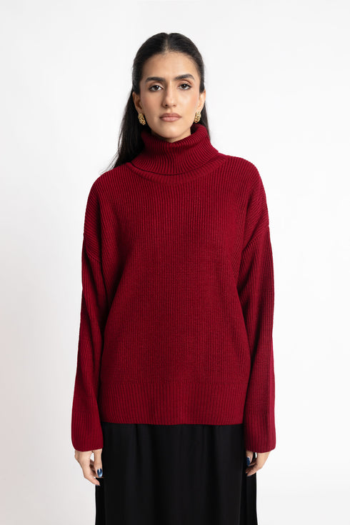 The Red Dhalia Turtle Neck Sweater