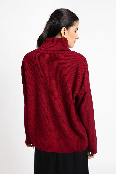 The Red Dhalia Turtle Neck Sweater