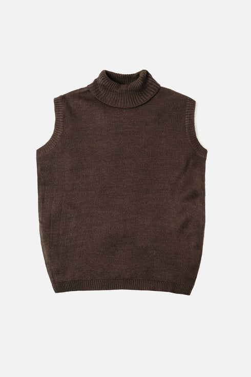 Cocoa Sleevless Turtle Neck Sweater