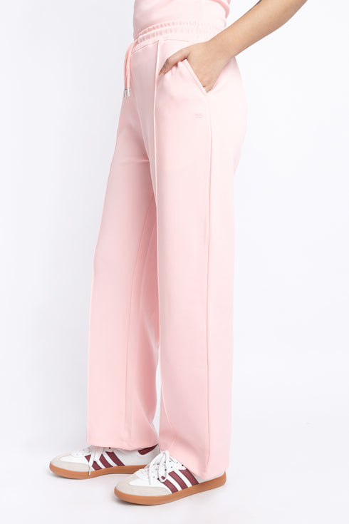The Candy Pink Scuba Straight Fit Pants