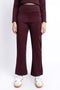 The Burgundy Scuba Flared Pants