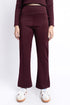 The Burgundy Scuba Flared Pants