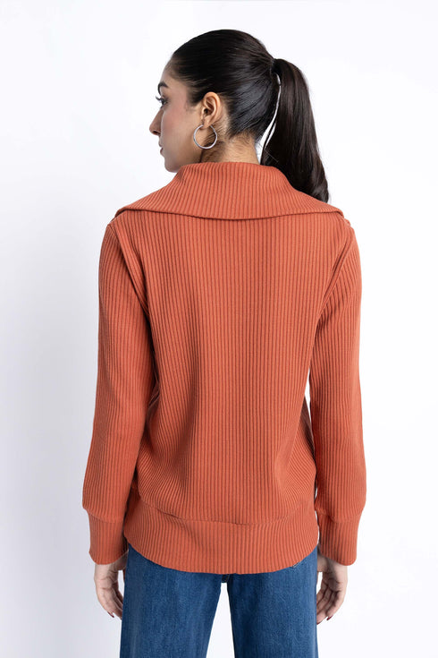 The Rust Oversized Mock Neck