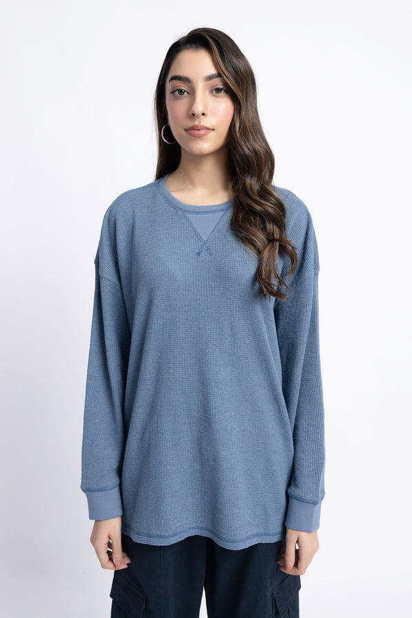 The Waffle Knit Extreme Oversized Sweatshirt