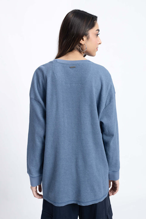 The Waffle Knit Extreme Oversized Sweatshirt