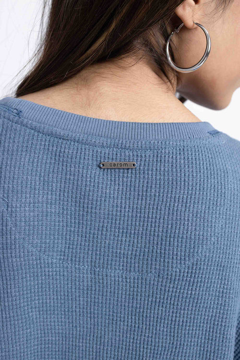 The Waffle Knit Extreme Oversized Sweatshirt