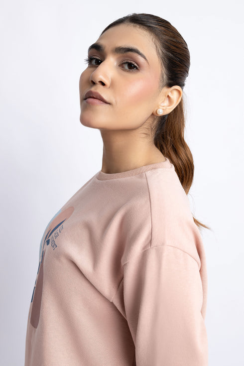 The Tea Pink Oversized Sweatshirt