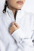 The Grey Cropped Oversized Mock Neck Zipper