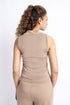 The Mocha Scuba Mock Neck Tank Top
