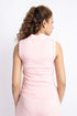 The Candy Pink Scuba Mock Neck Tank Top