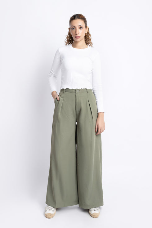 The White Cropped Ribbed T-Shirt